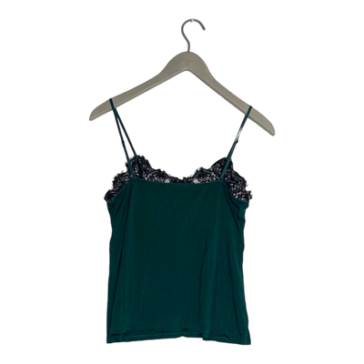 Ganni lace top, hunter green | woman S