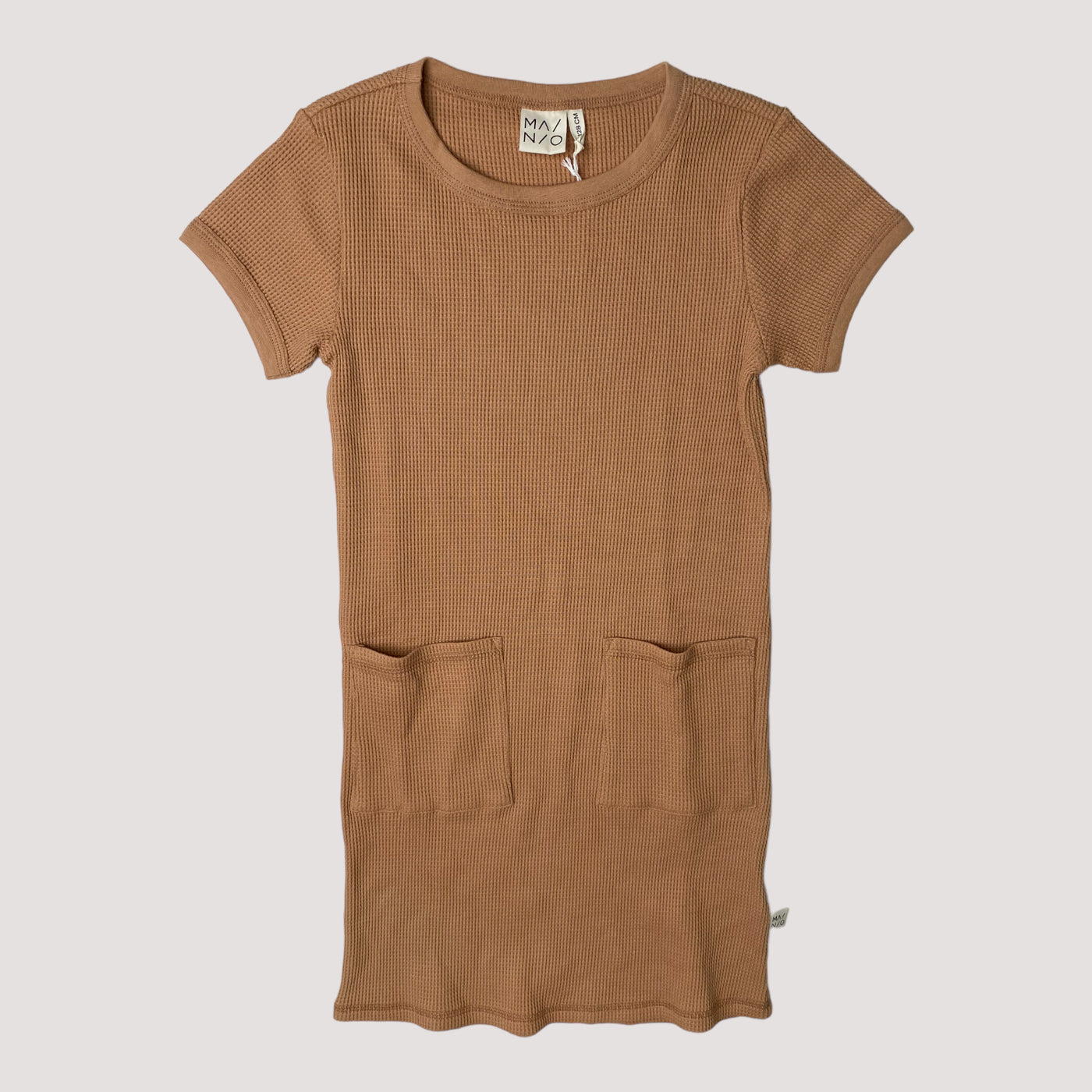 waffle dress, caramel | 122/128cm
