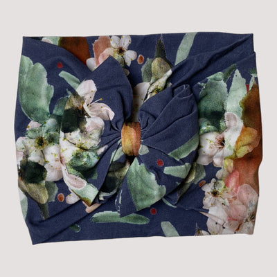 bow headwrap, blue blossom | 44-46cm