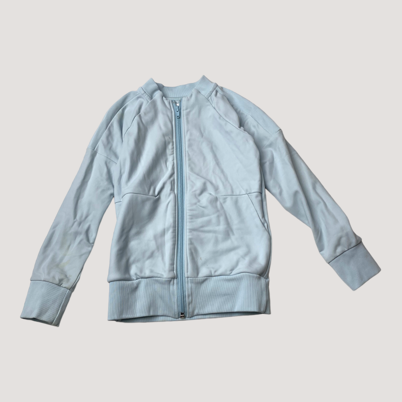 Gugguu zipper sweat jacket, sky blue | 110cm