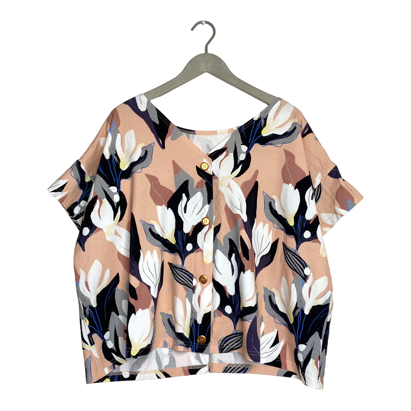 Aarre celene button top, flowertile | woman 4XL