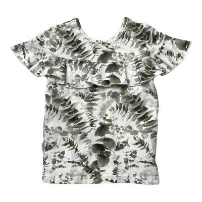 Gugguu frill t-shirt, leaves | 104cm