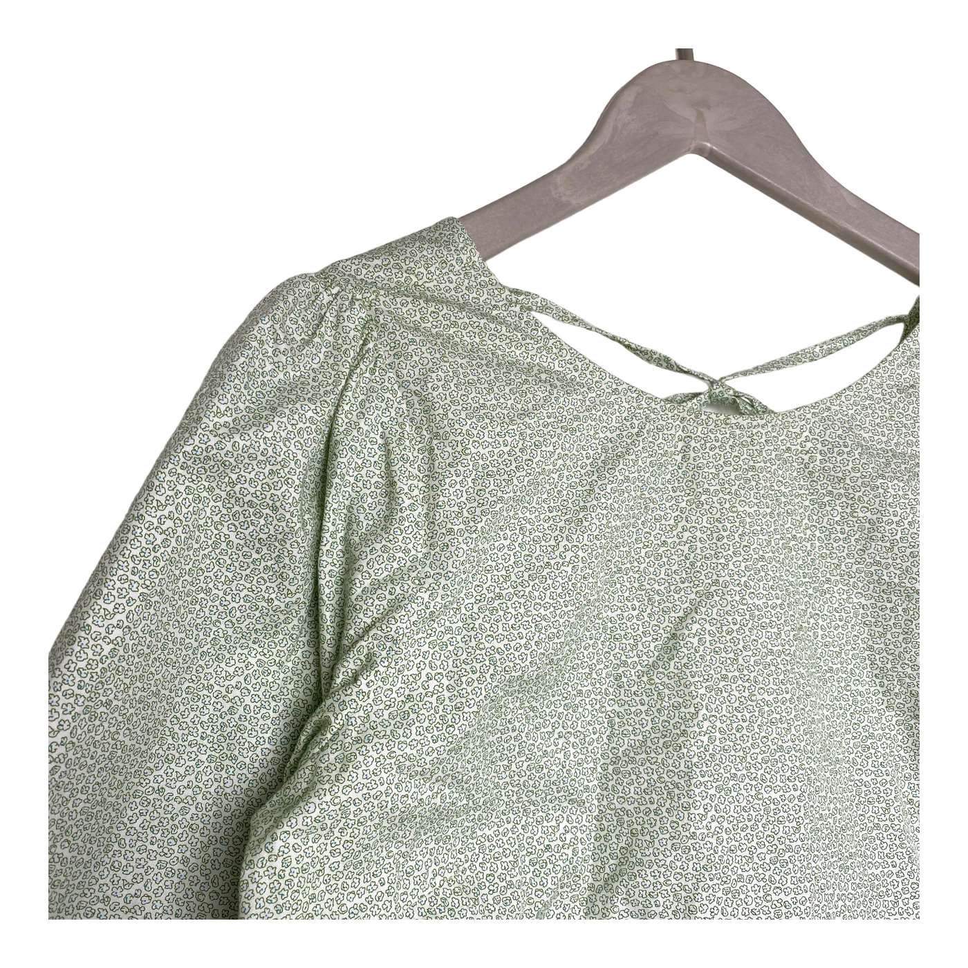 Residus bibi cotton blouse, green/white | woman S