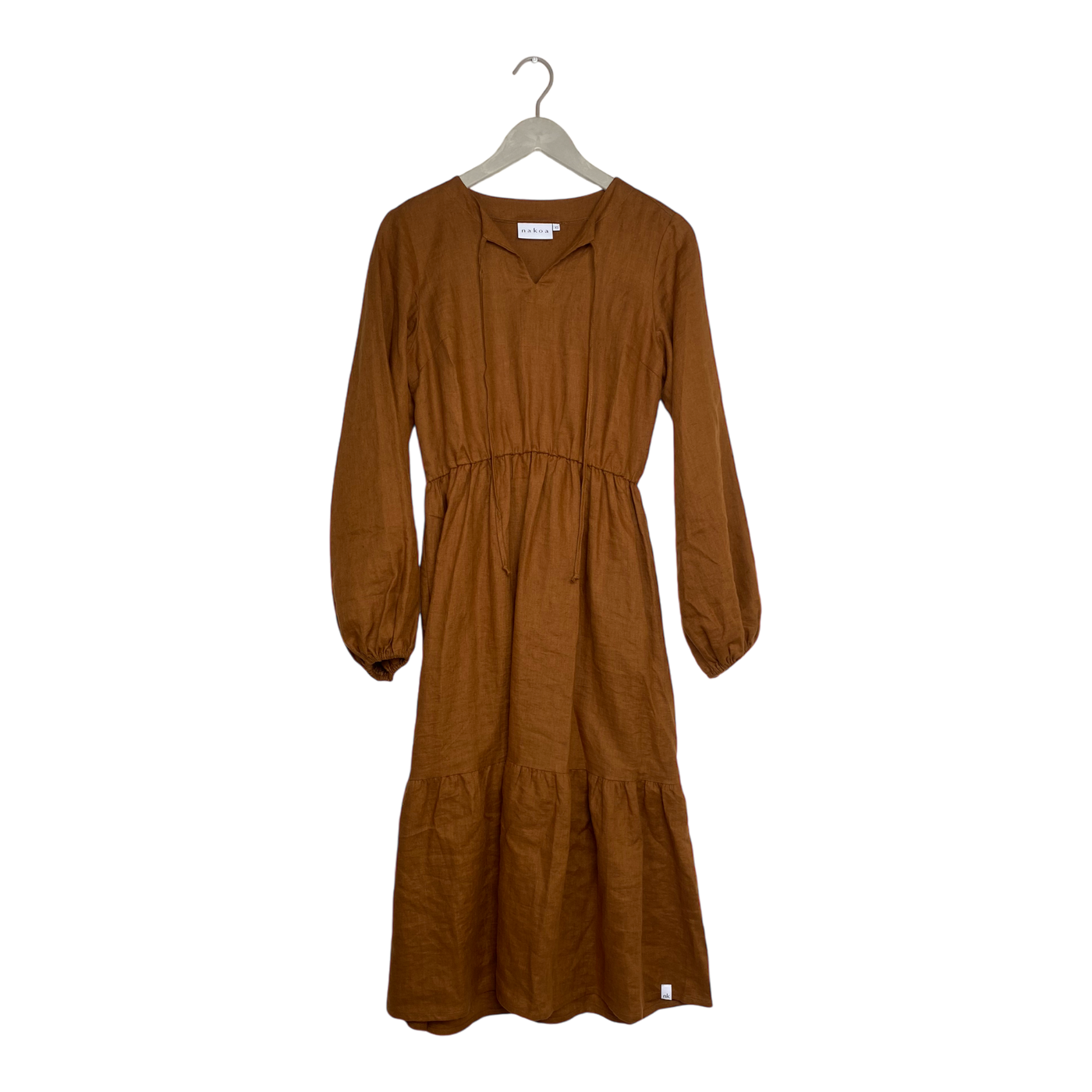 Nakoa cloe linen dress, brown | woman XS