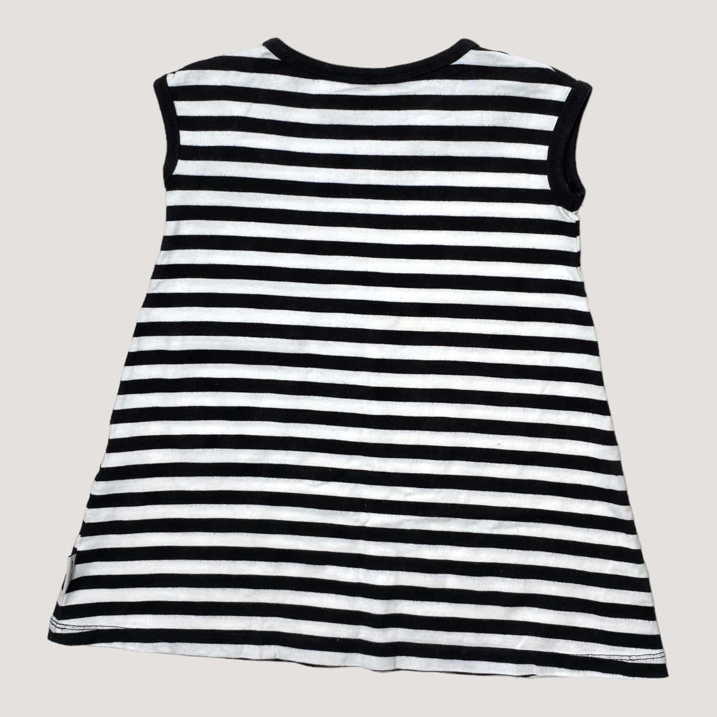 Marimekko luostokka stripe sleeveless dress, black/white | 80/86cm