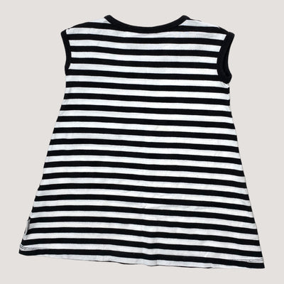 Marimekko luostokka stripe sleeveless dress, black/white | 80/86cm