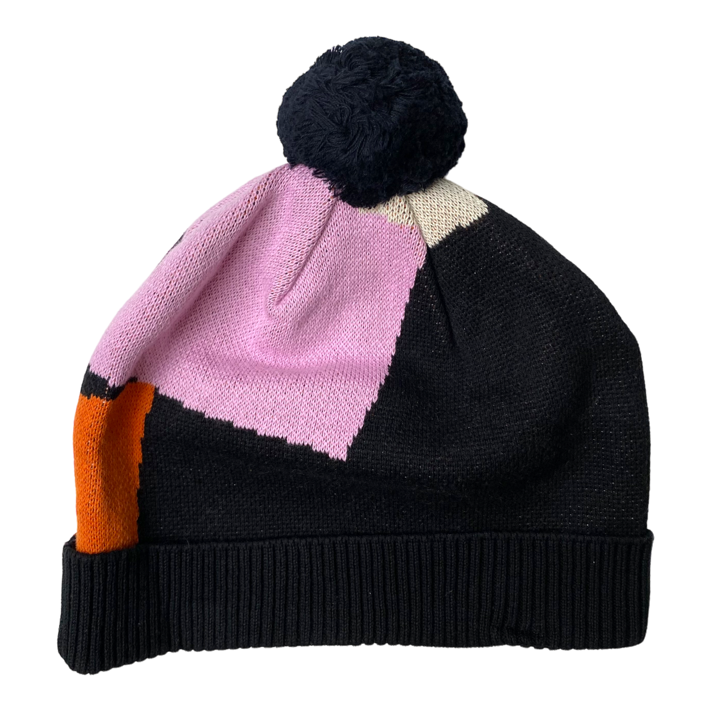 Papu knitted pom beanie, sand/lilac/orange/black | XS/S
