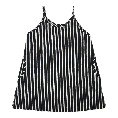Marimekko stripe dress, black | 100cm