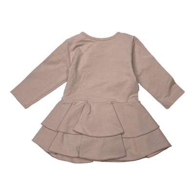 Gugguu frill body dress, tan | 56cm