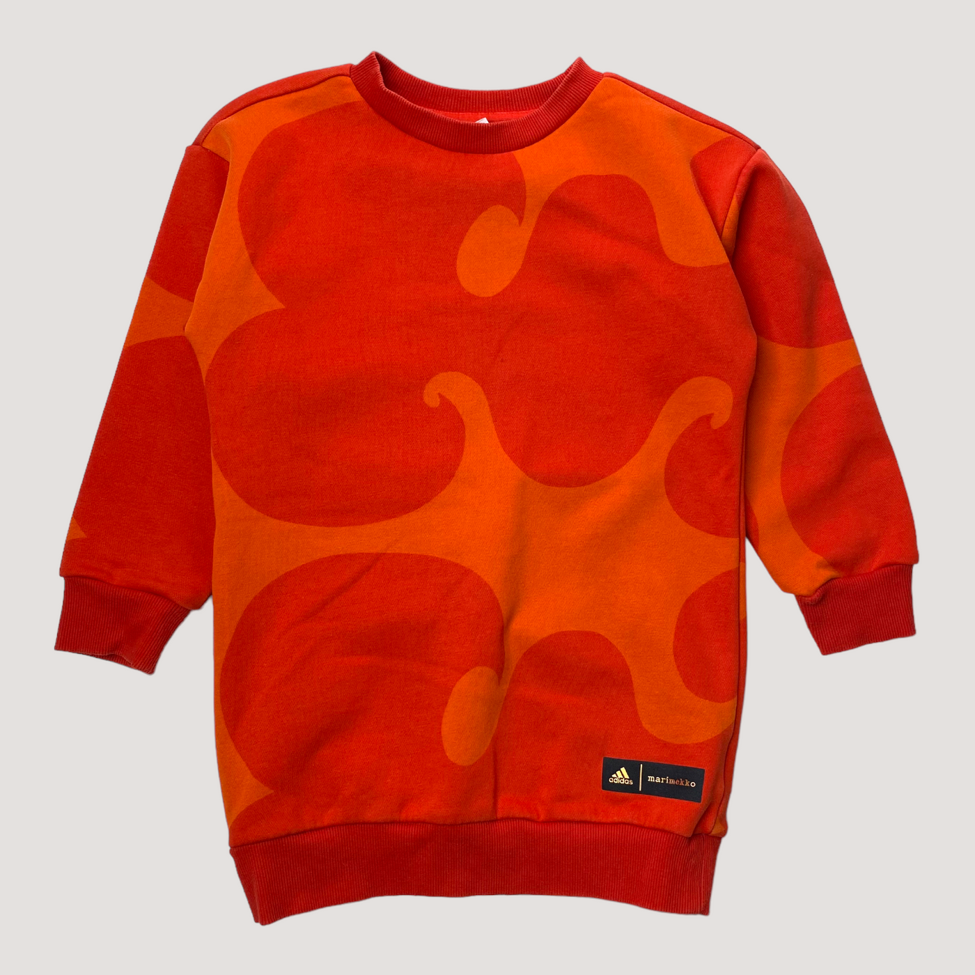 Marimekko x Adidas sweat dress, red/orange | 5-6y