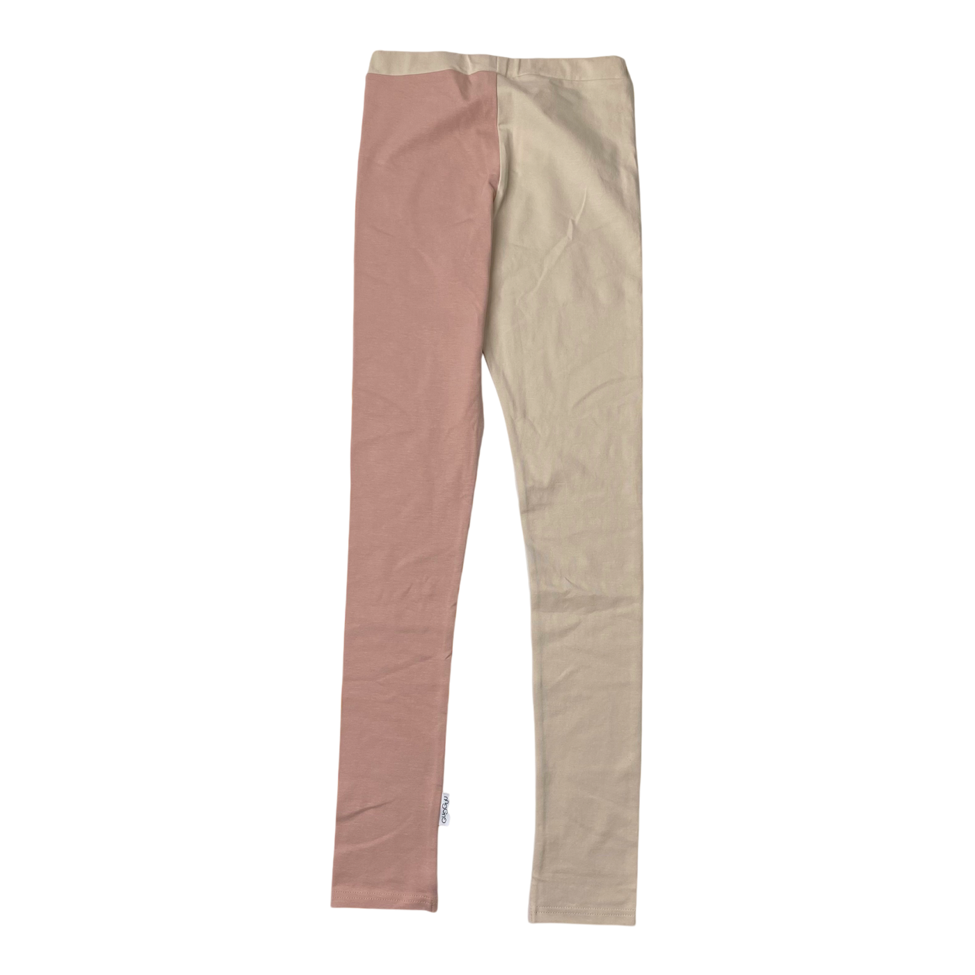 Gugguu block leggings, almond and pink | 140cm