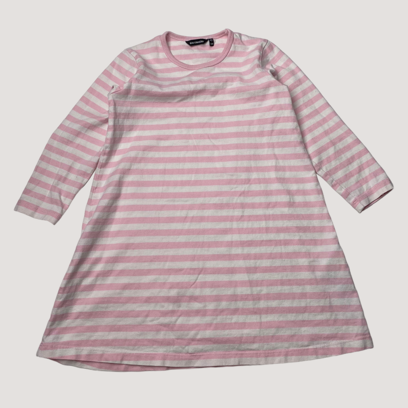 Marimekko stripe dress, pink/white | 104/110cm