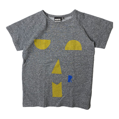 Papu sweat t-shirt, melange grey | 122/128cm