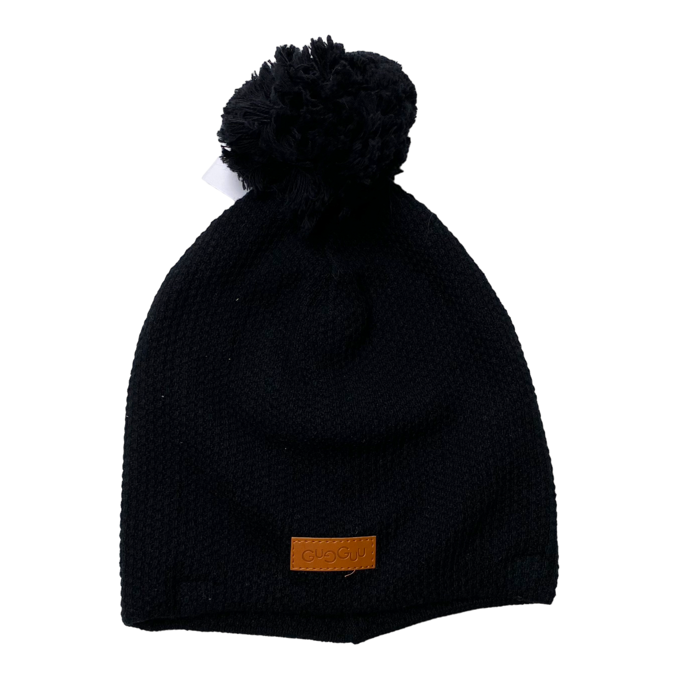 Gugguu cotton knitted beanie, black | Kid XXL