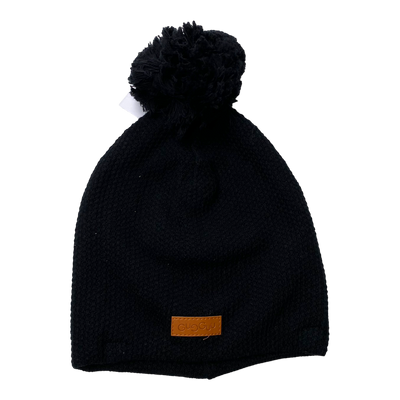 Gugguu cotton knitted beanie, black | Kid XXL