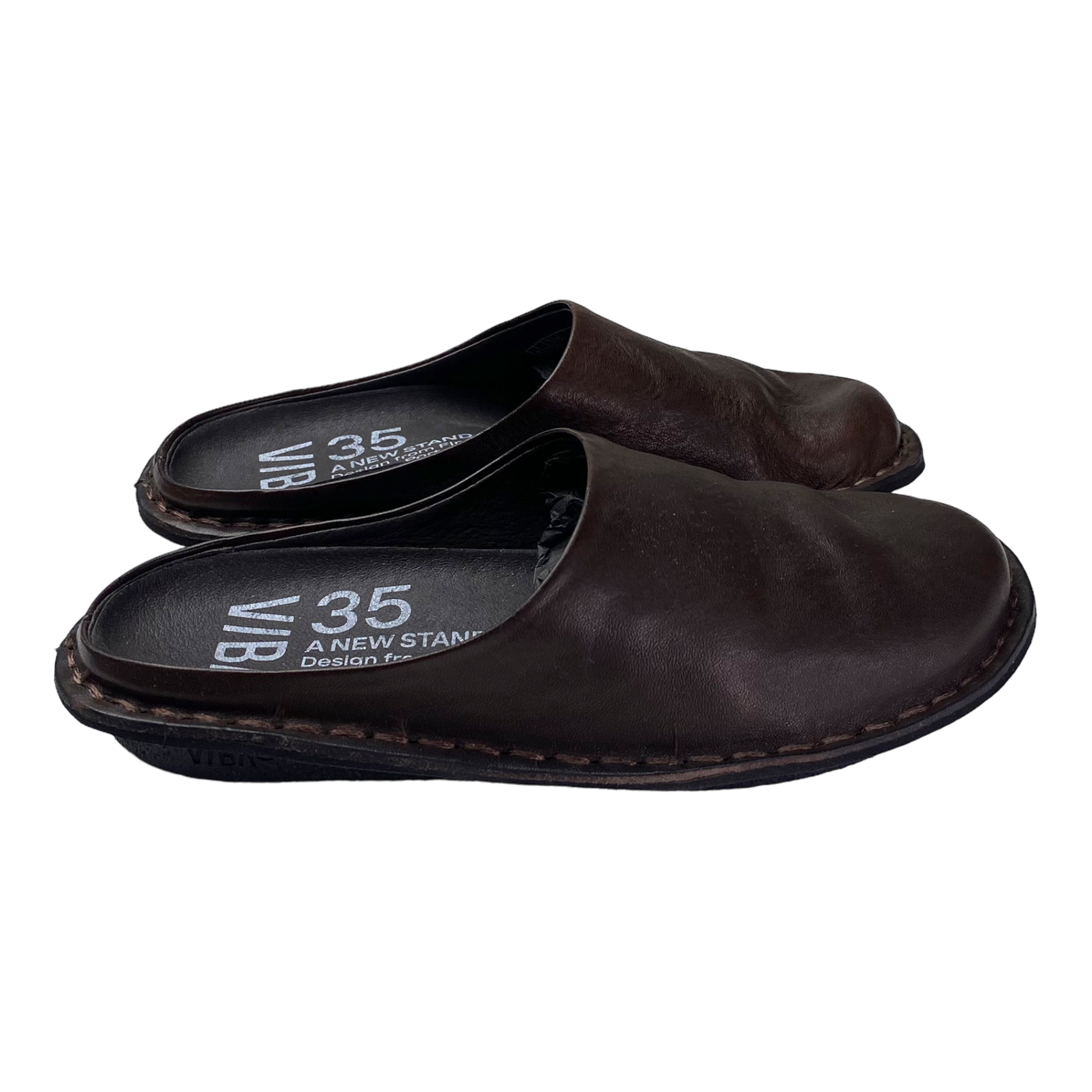 VIBAe Roma leather slippers, cocoa brown | 35