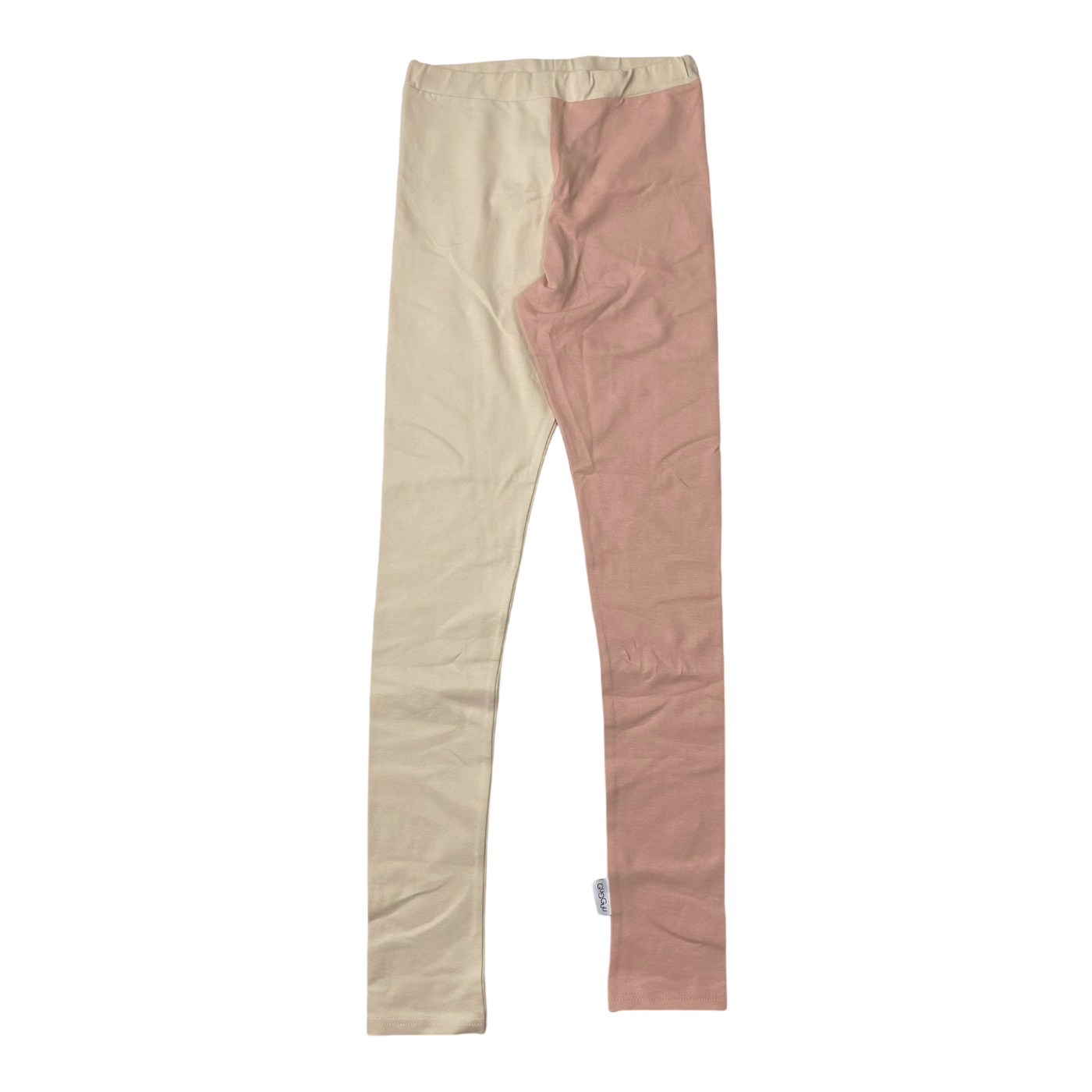 Gugguu block leggings, almond and pink | 140cm