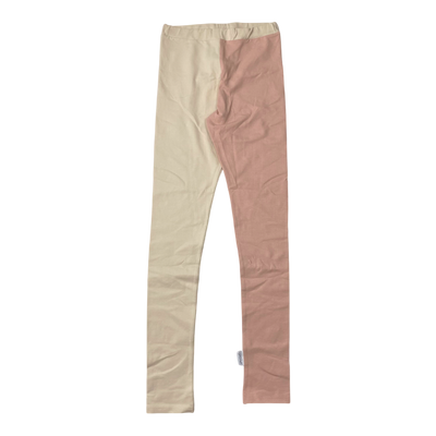 Gugguu block leggings, almond and pink | 140cm