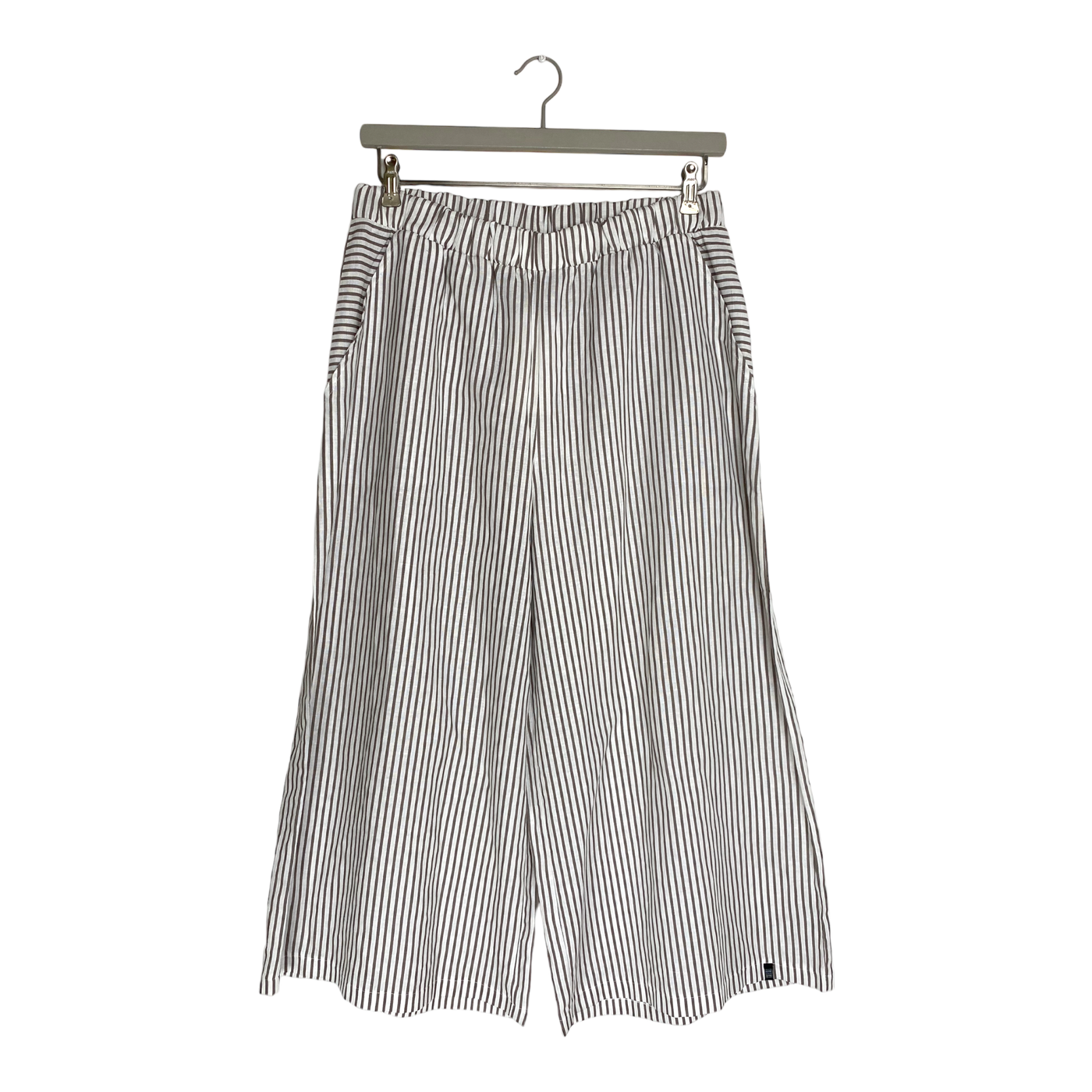 Kaiko linen culottes, falcon stripes | woman L