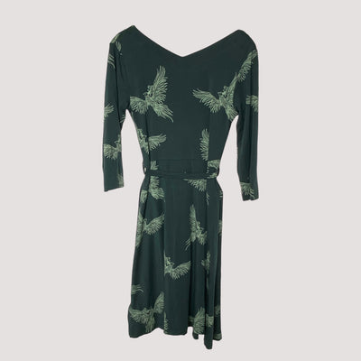 lyocell shirt dress, hunter green | woman XS