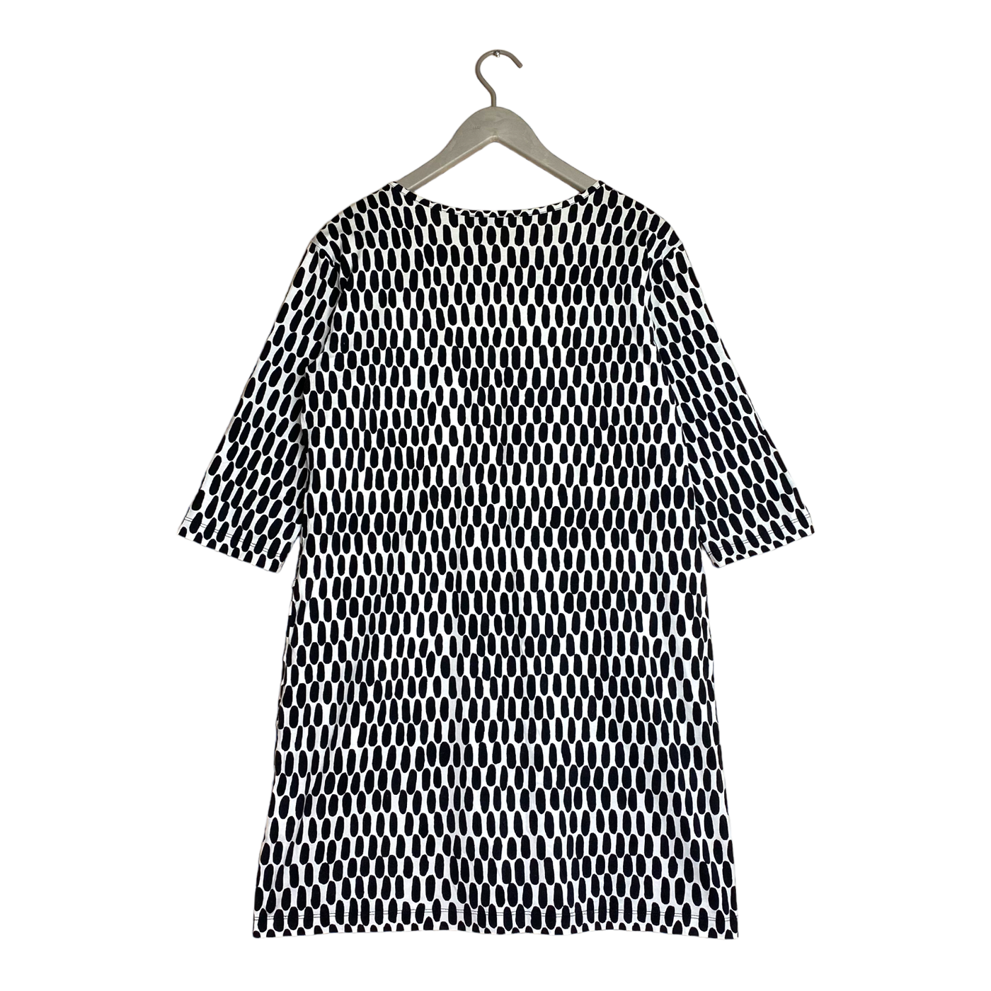 Marimekko tricot dress, black/white | woman L