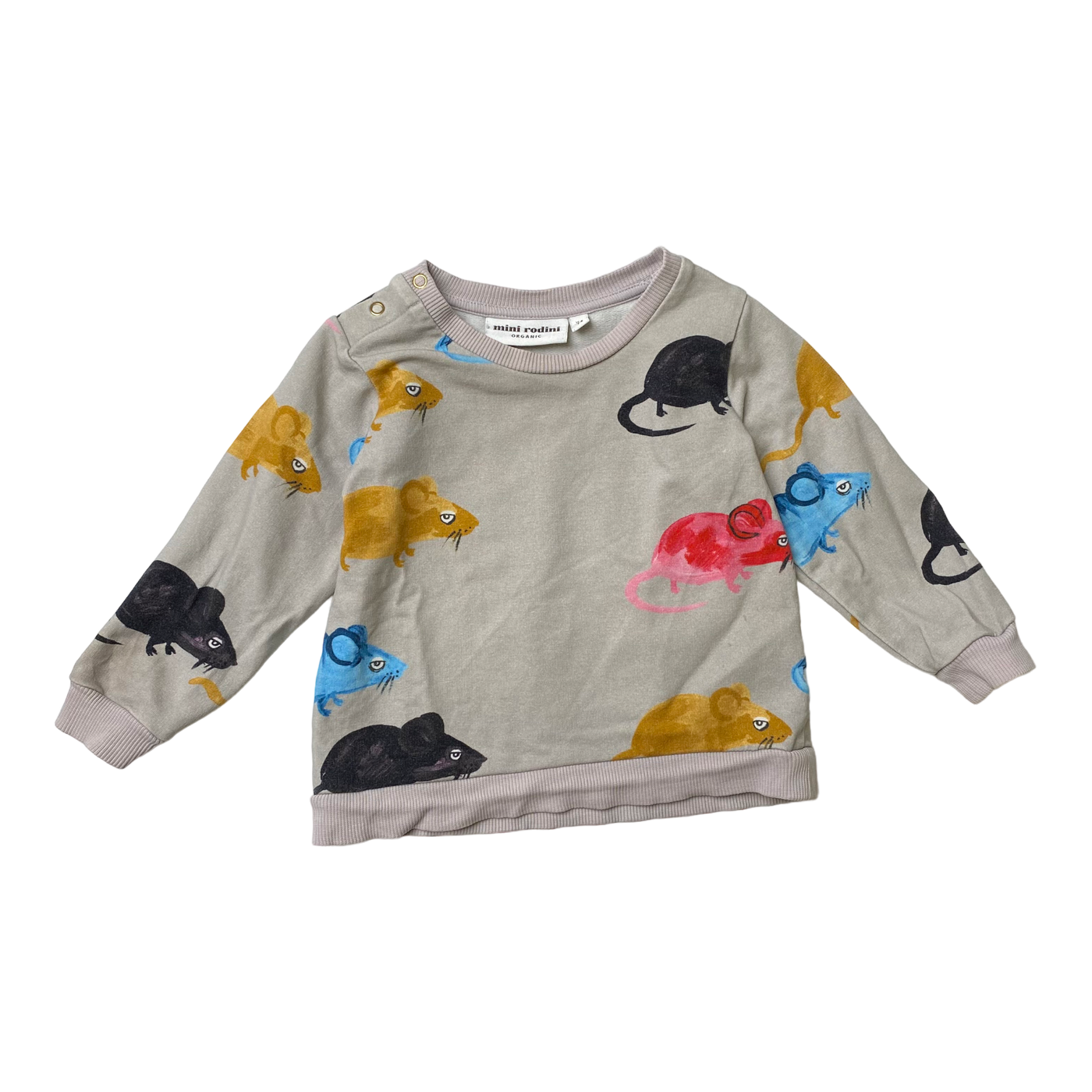 Mini Rodini sweatshirt, mouse | 68/74cm