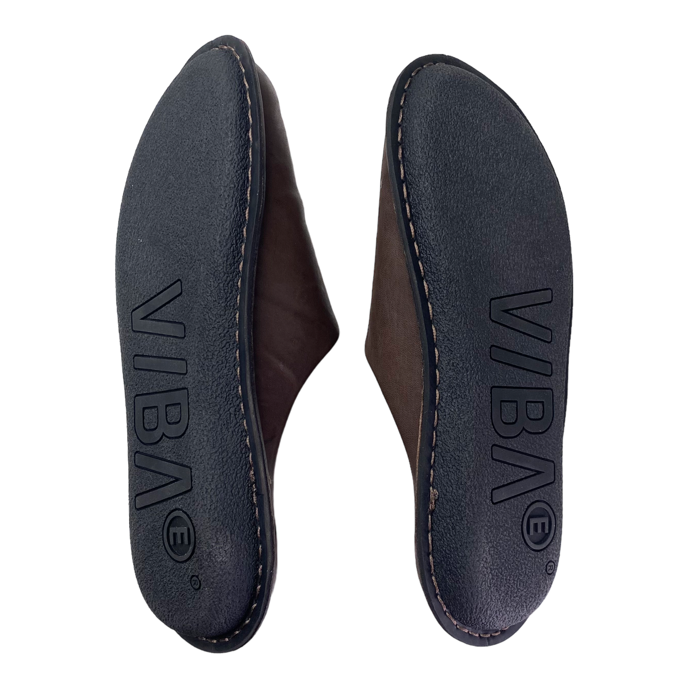 VIBAe Roma leather slippers, cocoa brown | 46