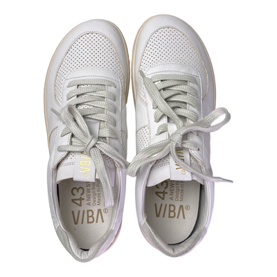 VIBAe London Bio leather sneakers, white/chalk | 43