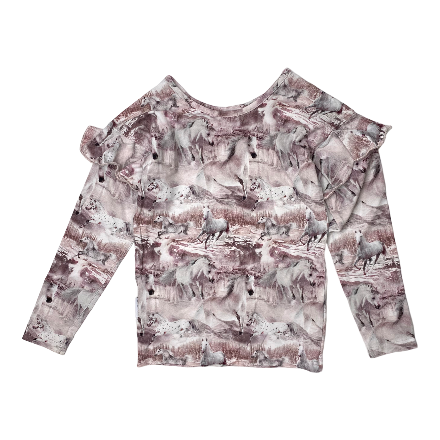 Gugguu frill shirt, wild horses | 110cm