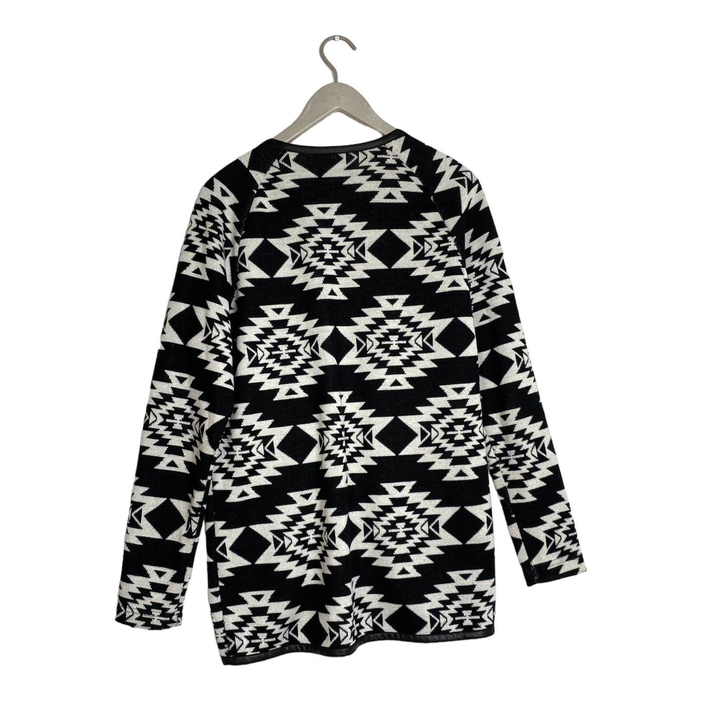 Metsola knitted cardigan, black & white | woman L