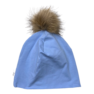 Gugguu furry soft beanie, riviera blue | 56cm+