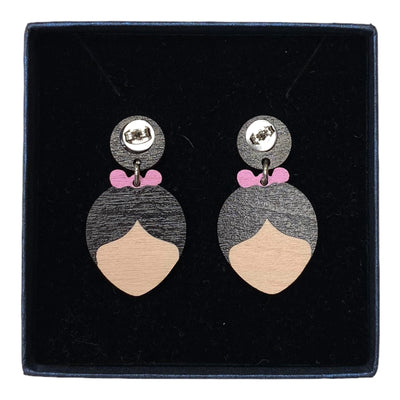 Yo Zen sofia earrings, wooden