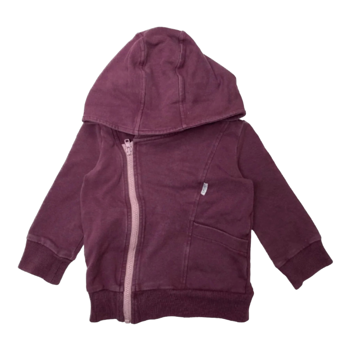 Gugguu zipper hoodie, wine | 74cm