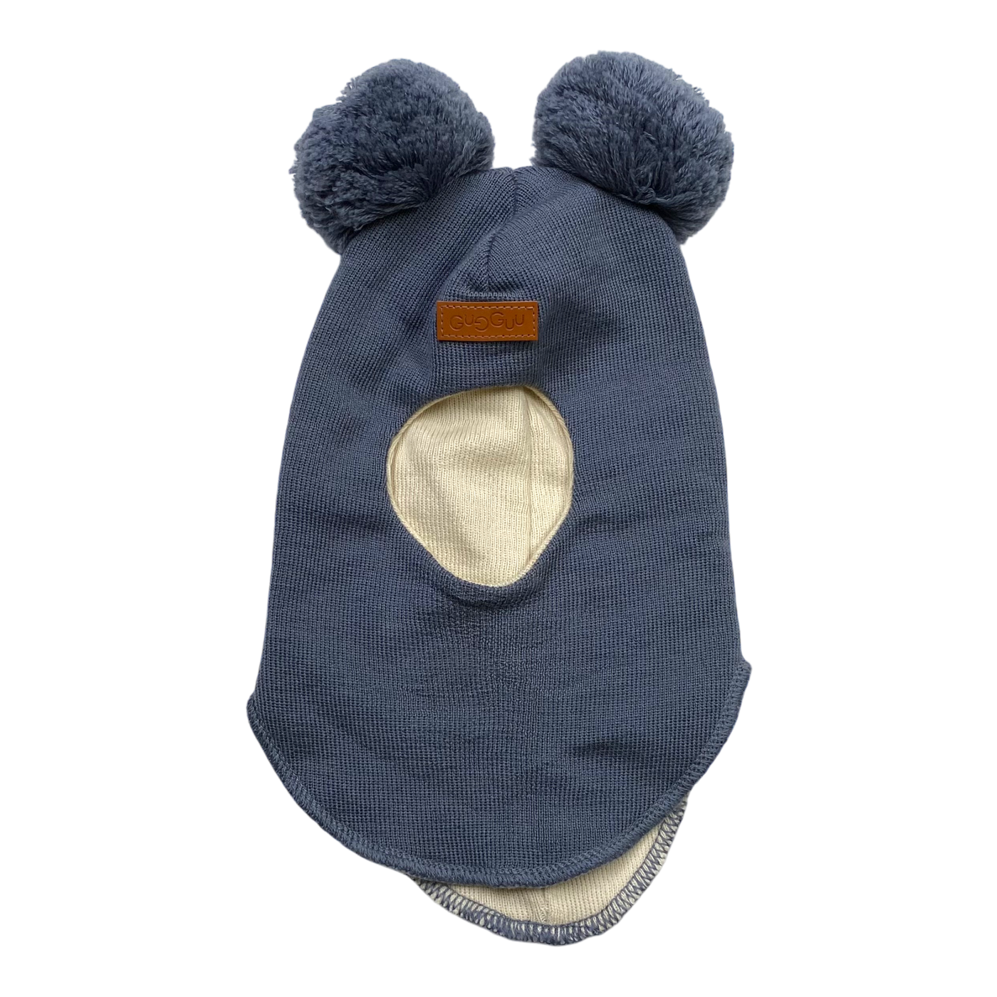 Gugguu merino pom balaclava, powder blue | 6-12kk