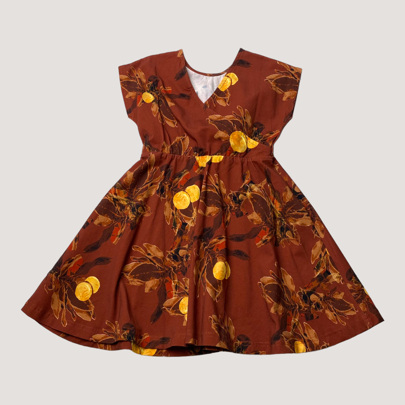 Kaiko breeze dress, amber orange | 86/92cm