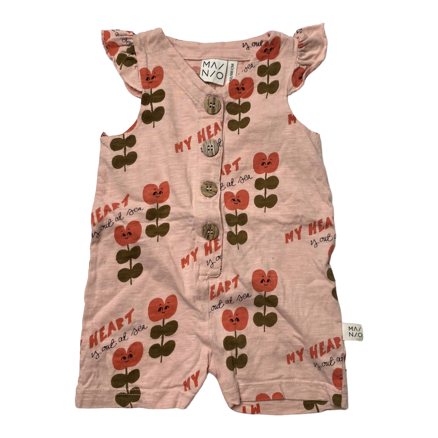 Mainio romper, pink | 62/68cm