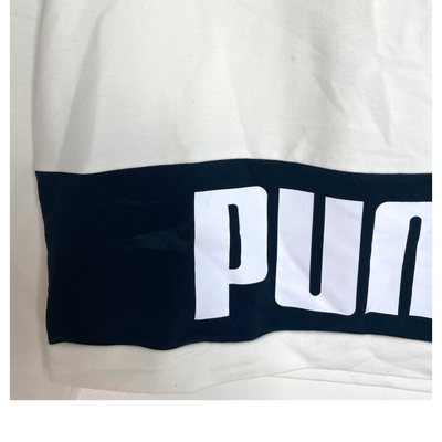 Puma sweat cropped hoodie, white | woman M