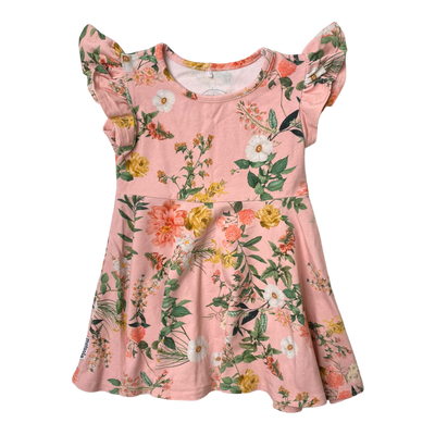 Metsola frill dress, flowers | 86/92cm