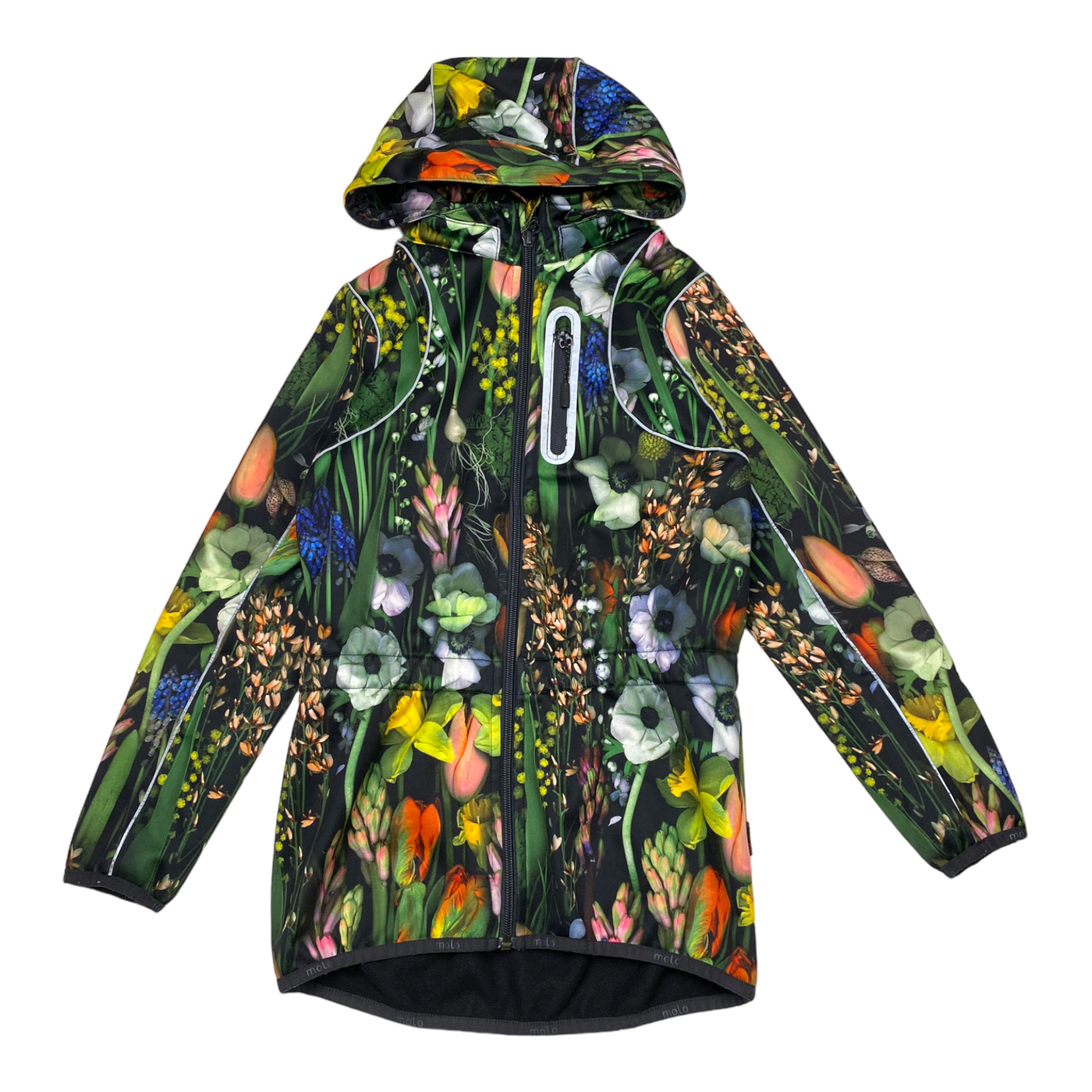 Molo hillary softshell jacket, flower | 140cm