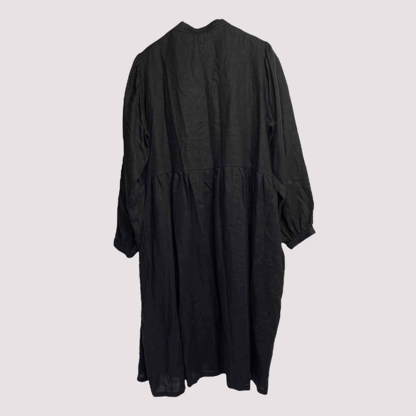 Bypias linen dress, black | woman L/XL