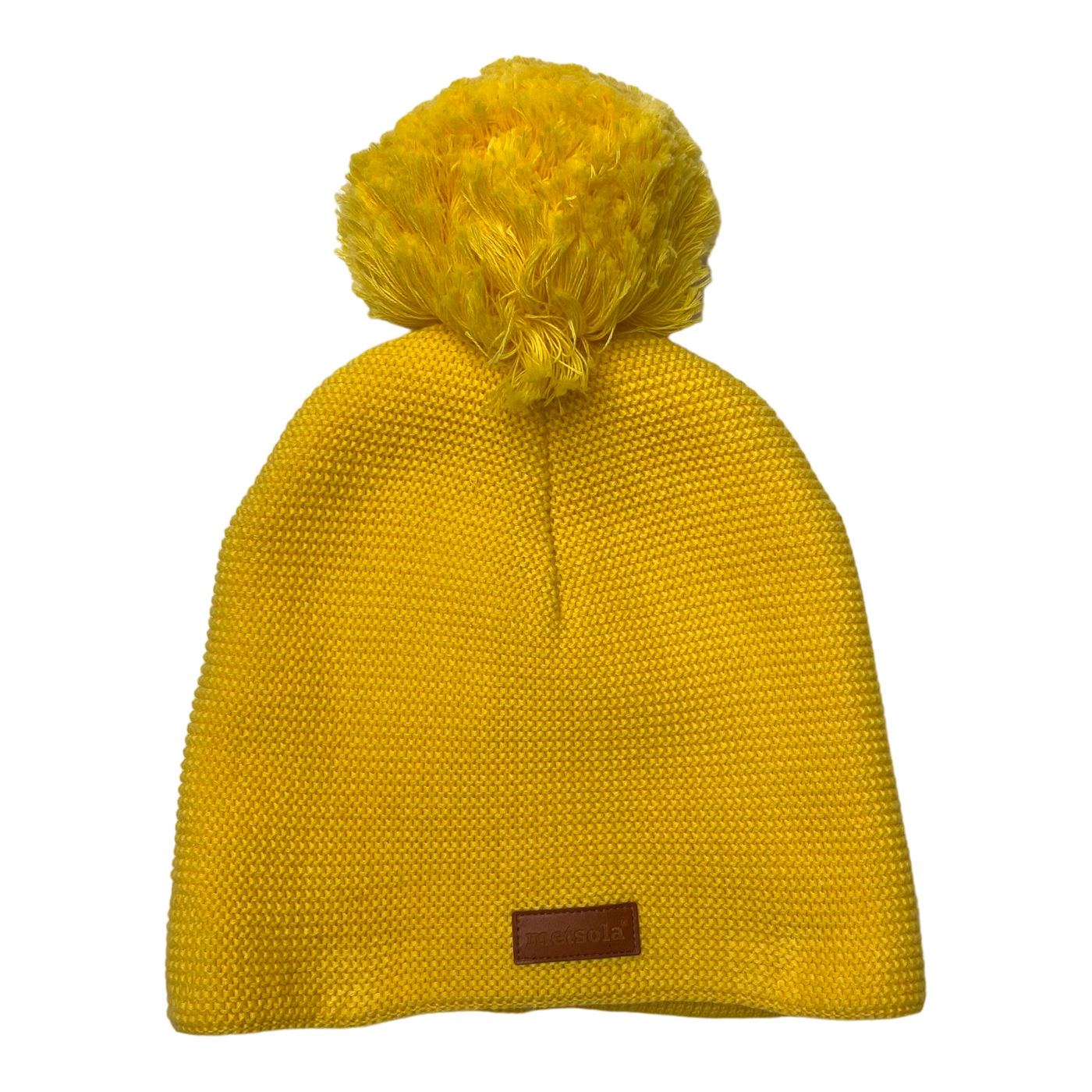 Metsola knitted cotton beanie, amber | 7-8y