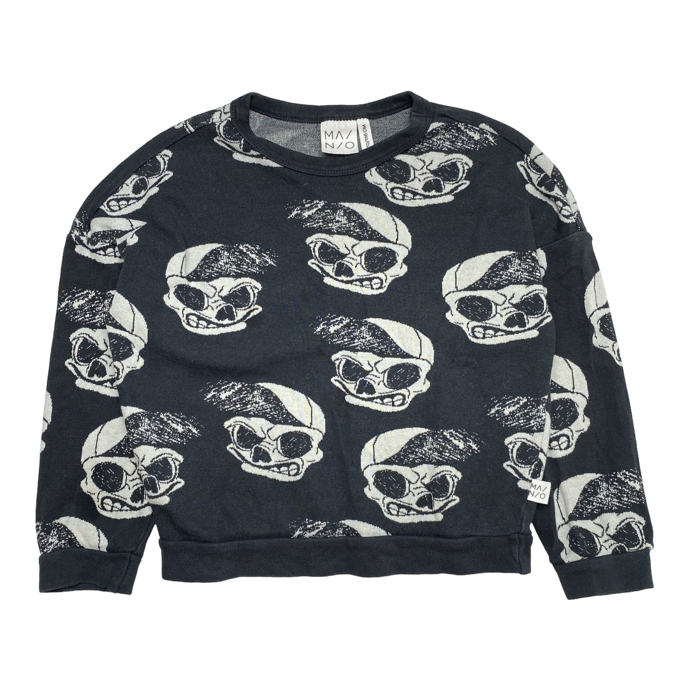 Mainio jacquard knit, skull | 110/116cm