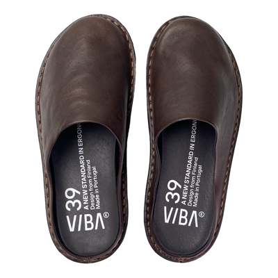 VIBAe Roma leather slippers, cocoa brown | 39