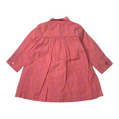 Marimekko mirella woven dress, salmon pink | 80/86cm