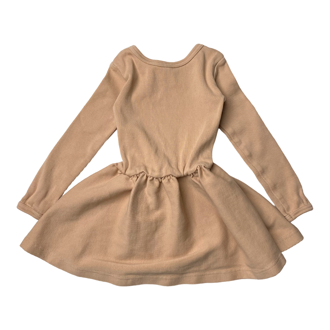 Metsola rib dress, tan | 86/92cm