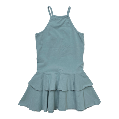 Gugguu spagetti frilla dress, powder blue | 110cm