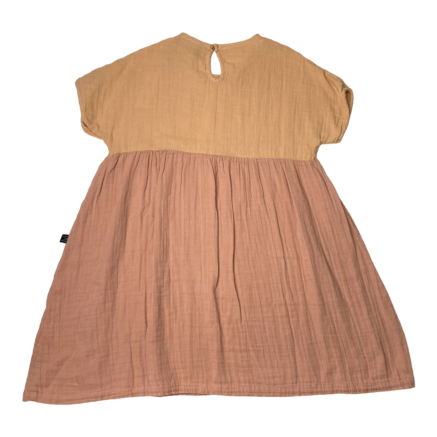 Monkind muslin dress, light caremel/peach | 4-5y