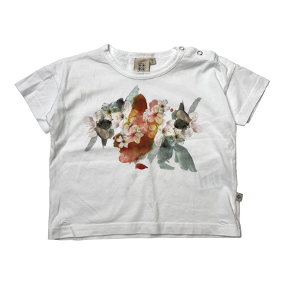 Kaiko t-shirt, flower | 86/92cm