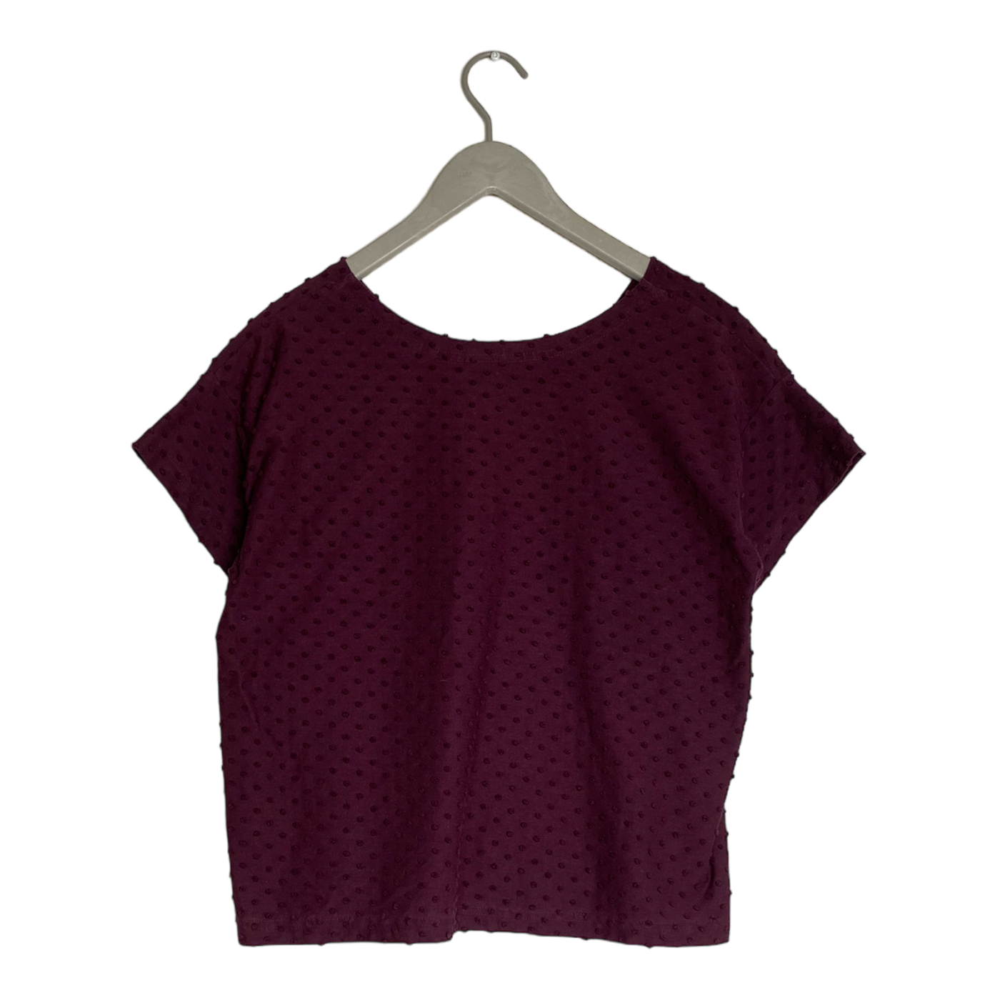 Aarre celene button top, burgundy dot | woman L