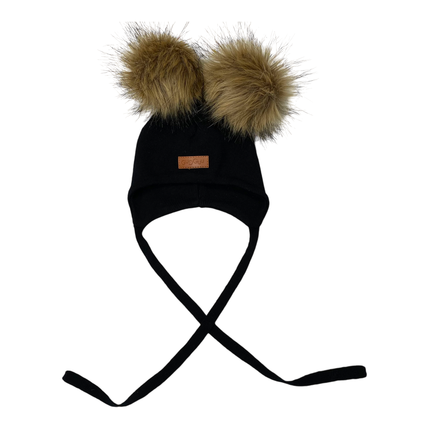 Gugguu merino furry beanie, black | 35/40cm